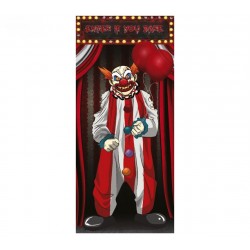 Decoración de Payaso Asesino 75x150 cm.