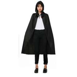 Capa Negra con Capucha de Punto 100 cm.