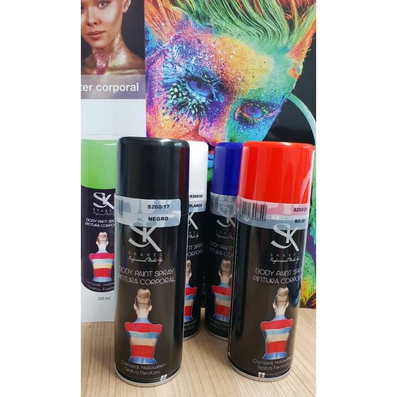 Sprays Colores para Cuerpo 200 ml.