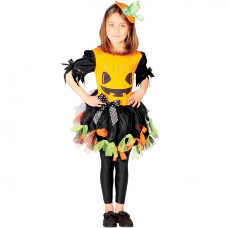DISFRAZ CALABAZA VESTIDO NIÑA 5-6 AÑOS