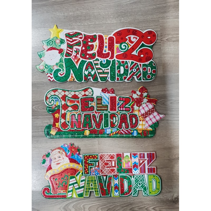 Cartel Feliz Navidad Surtido
