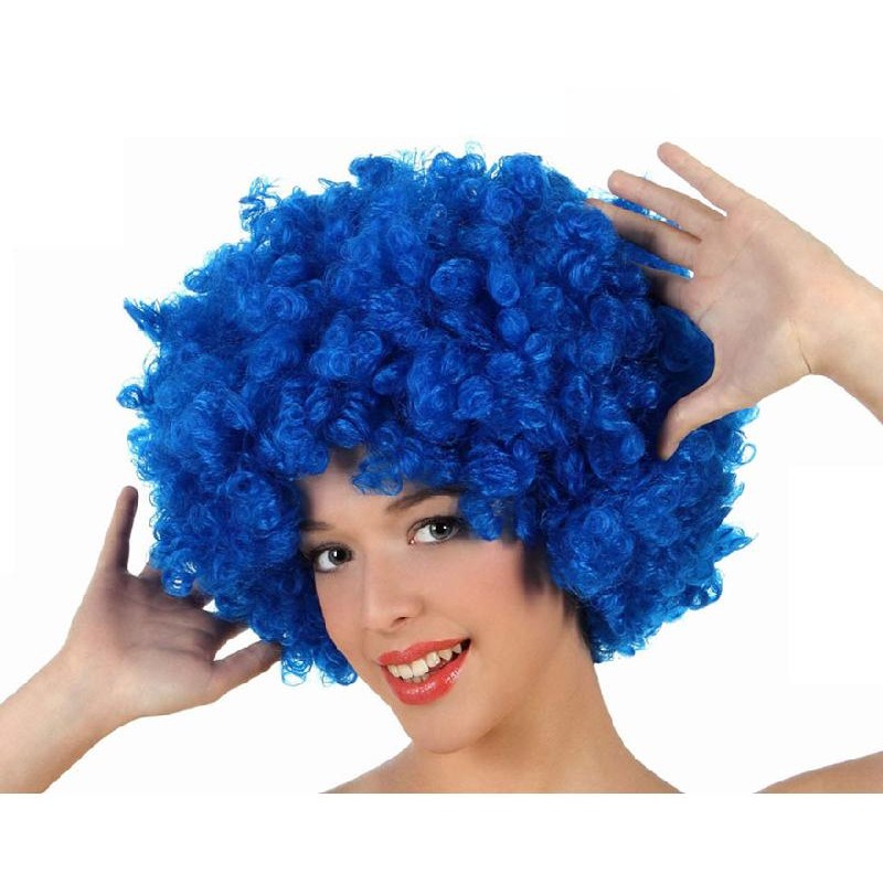 PELUCA AFRO AZUL