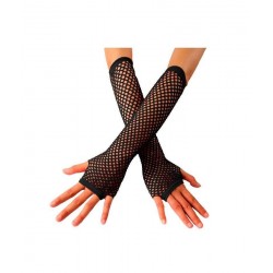 Guantes Negros de Rejilla  27 cm.