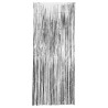 Cortina metalizada plateada con flecos de 100x200 cm para decoración de fiestas y eventos