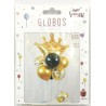 Conjunto Globos Corona 7 piezas
