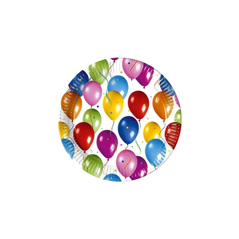 PLATOS GLOBOS 10 UNID.