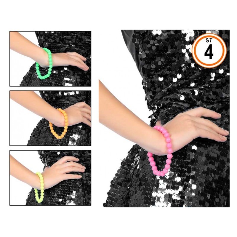 Pulseras Perlas Neón Surtidas