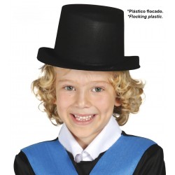 Chistera Negra Infantil Flocada