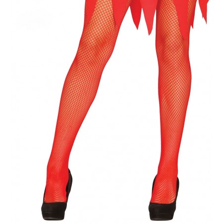 Pantys Rojos Malla Pequeña