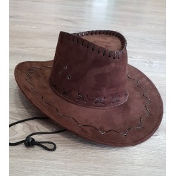 Sombrero Vaquero Antelina Marrón Oscuro