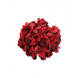 Flor Sevillana Roja Lunares Negros con Pinza