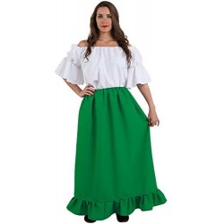Falda Medieval Verde para mujer