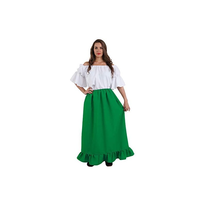 Falda Medieval Verde para mujer