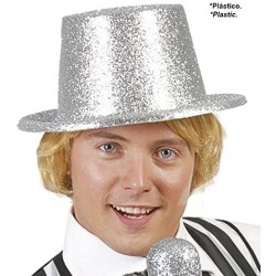 Chistera Plateada Purpurina