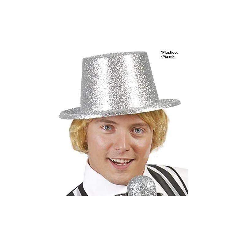 Chistera Plateada Purpurina