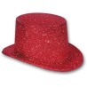 Chistera Roja Purpurina para adulto