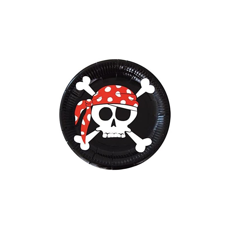Platos de Piratas 23 cm. 8 unid.