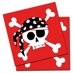 Servilletas de Piratas 33x33 cm. 20 unid.