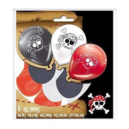 Globos de Piratas 8 unid.