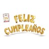 Set de "Feliz Cumpleaños"en Globos Oro