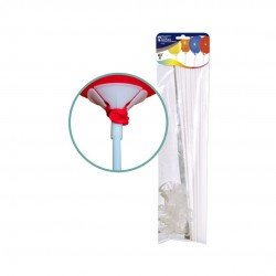 Varillas + Soporte para Globos 12 unid.