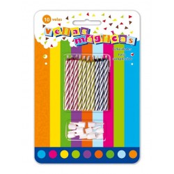 Velas Mágicas para Tartas 10 un. - Diversión Que No Se Apaga