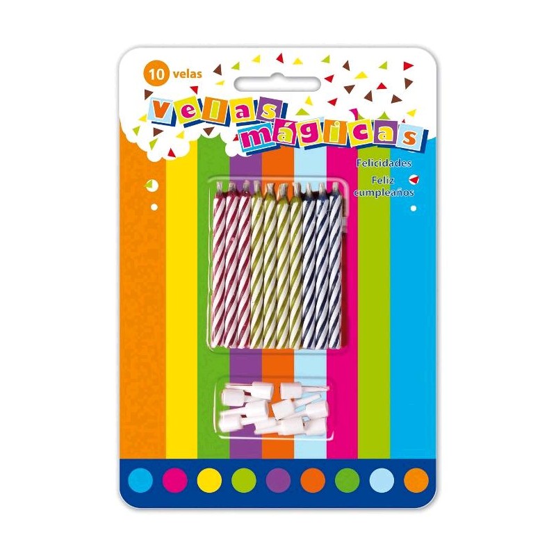 Velas Mágicas para Tartas 10 un. - Diversión Que No Se Apaga