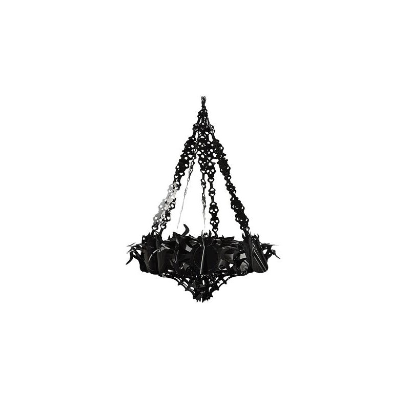 LAMPARA TERROR NEGRA 48x19 cm.