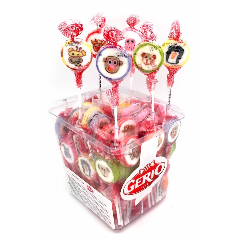 Piruleta Rock Animales 10 Gr. 100 Unid.