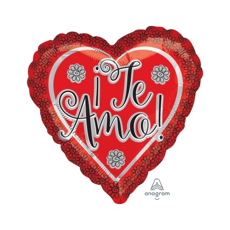 Globo Corazón Te Amo 45 cm.