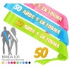 Banda 50 Años y en Forma purpurina 100 mm.