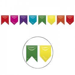 Banderin Medieval 25 m. Plástico