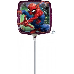 Globo Mini de Spiderman 23 cm. con Varilla