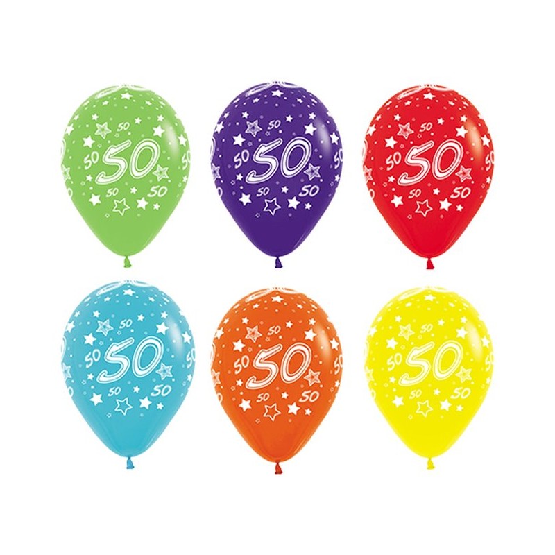 GLOBO Nº 50 COLOR.SURT.10 UNID.