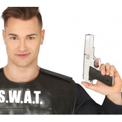 Pistola Plateada 24 cm.