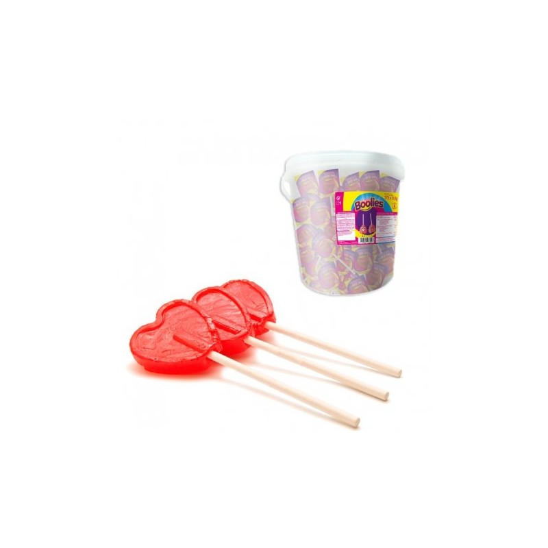 Piruleta Corazon Pintalenguas Roja 175 unid.