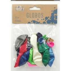 Globos Látex Metalizaos 10 Unid.