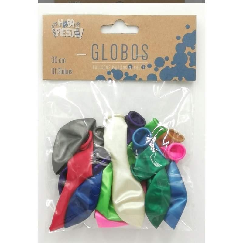 Globos Látex Metalizaos 10 Unid.