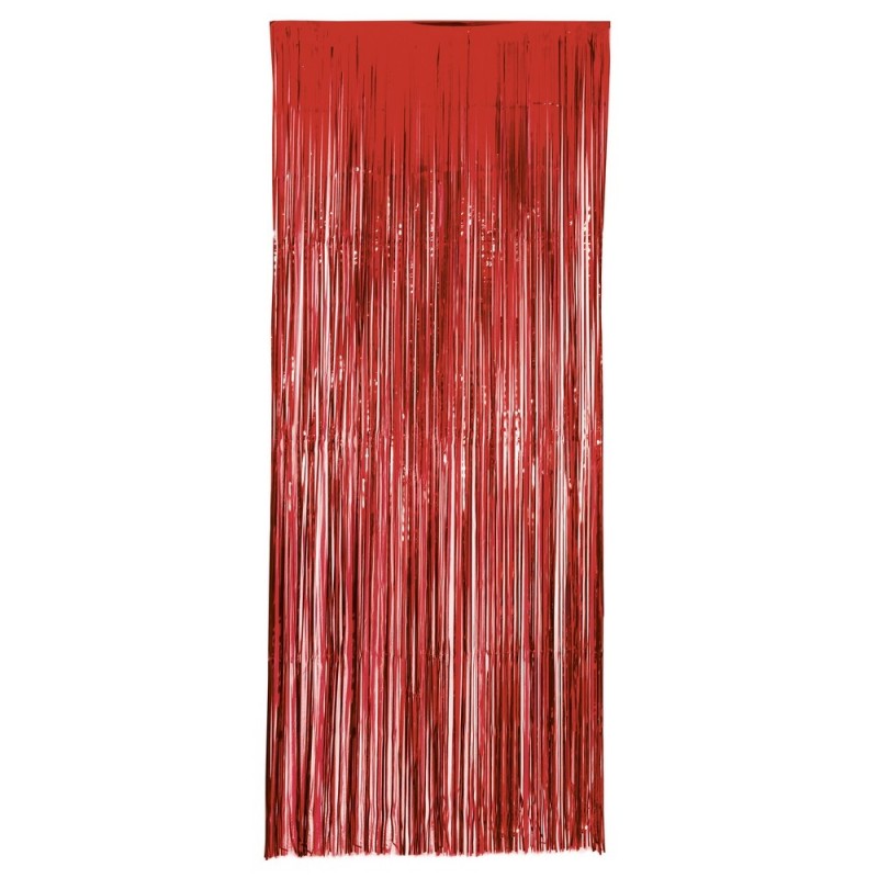 Cortina Metalizada Roja 1x2,40 m.