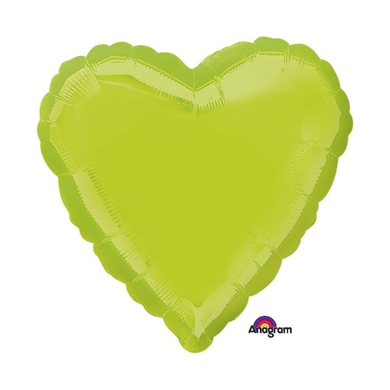 Globo Corazon Verde Kiwi 45 cm.18"