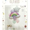 Conjunto Globos Arco Iris 8 piezas