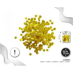 Confeti Dorado 1.5 cm. en Bolsa
