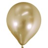 Globo Espejo Oro Látex 6 Pcs. 28 cm.