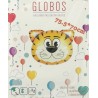 Globo Cabeza de Tigre 75.5 x 70 cm.