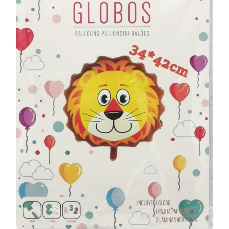 Globo Cabeza de León 34 x 70 cm.