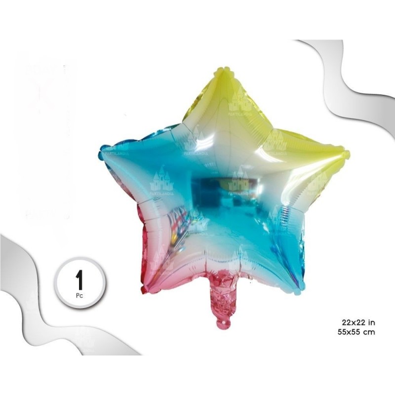 Globo Estrella Multicolor 45 cm.