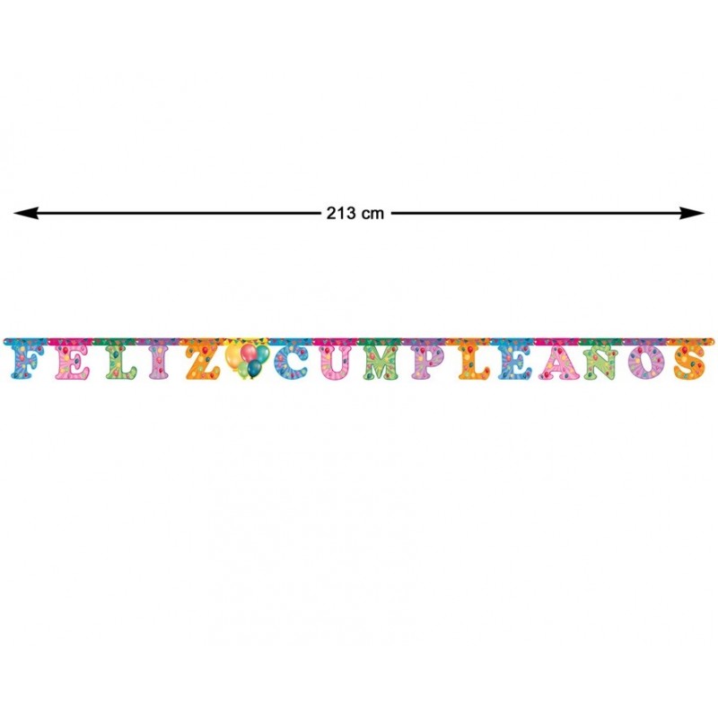 Guirnalda Feliz Cumpleaños 213 cm.