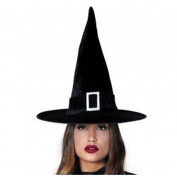 Sombrero de Bruja Negro Terciopelo Harry