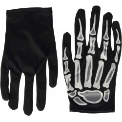 Guantes de Esqueleto Glow in Dark para Adulto, Brillan en la Oscuridad