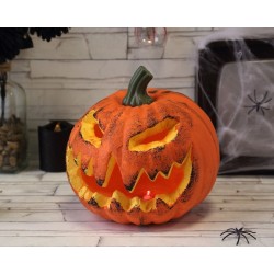 Calabaza Decoración de Halloween con Luz 21 cm.